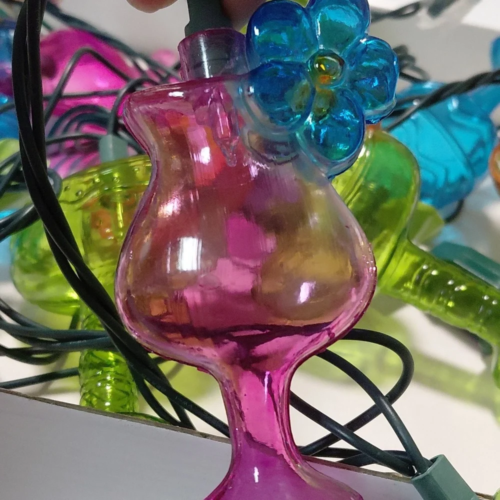 Tropical Drink String Lights - Multicolor Set Of 10 Lights 8.5 Ft